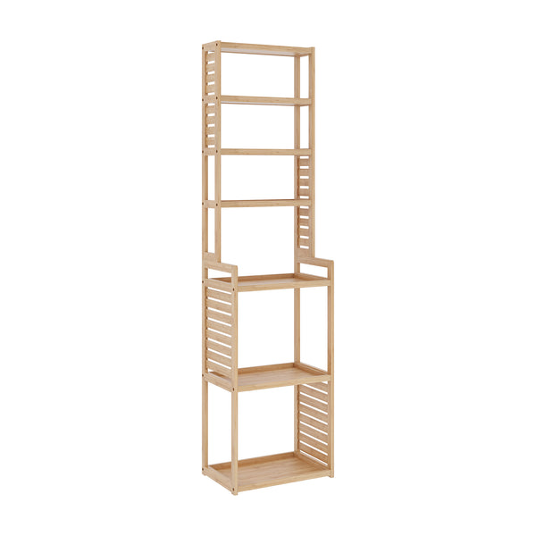 Stående hylde Forssa 165 x 42 x 28 cm naturlig bambus [en.casa].