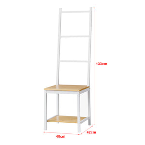 Herretjener Juuka 133x40x42 cm Frakkeholder bambus [en.casa]