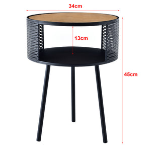 Sidebord Bjørnsund rund 34 cm bred [en.casa].