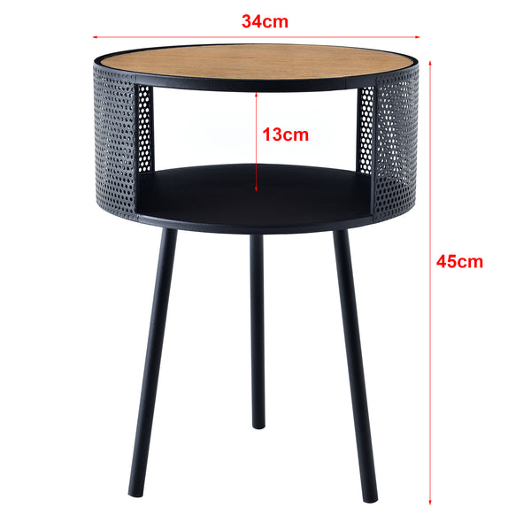 Sidebord Bjørnsund rund 34 cm bred [en.casa].