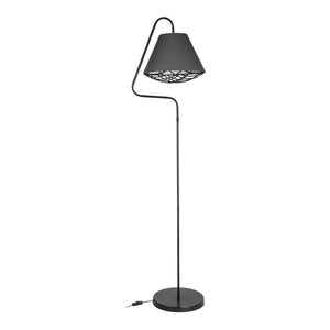Gulvlampe Gateshead E27 metal tekstil sort/grå [lux.pro]