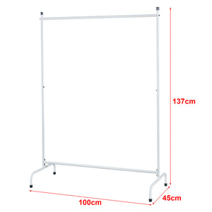 Haderup tøjstativ 137 x 100 x 45 cm hvid [en.casa]