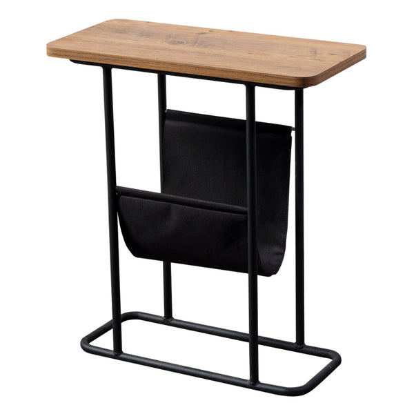 Bov sidebord 64 x 55 x 24 cm sort/valnød look [en.casa].