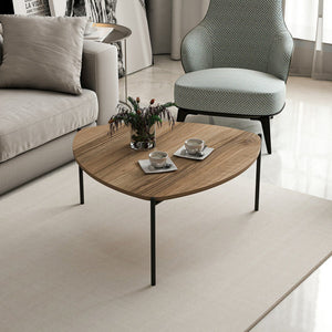 Gladsaxe sofabord 40x90x89 cm valnøddelook/sort [en.casa]
