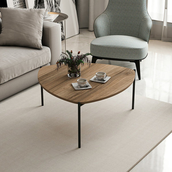 Gladsaxe sofabord 40x90x89 cm valnøddelook/sort [en.casa]