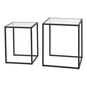 Holstebro sofabord sort/transparent [en.casa].