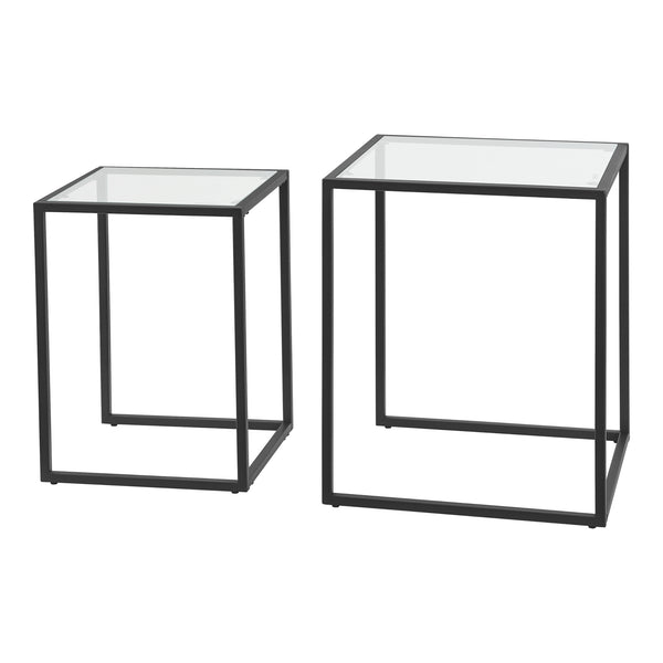 Holstebro sofabord sort/transparent [en.casa].