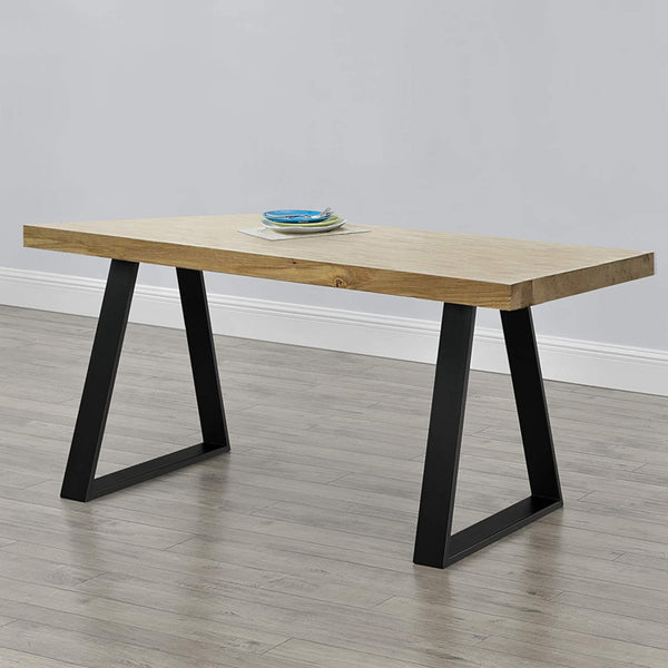 Lyngby bordstel sæt af 2 stål 72x55cm sort [en.casa]