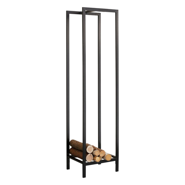 Taarbæk brændereol 140x35x35cm sort [en.casa].