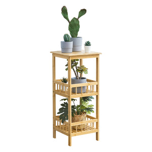 Stående hylde Pyhäjärvi bambus 79x33x33 cm natur [en.casa].