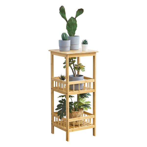 Stående hylde Pyhäjärvi bambus 79x33x33 cm natur [en.casa].