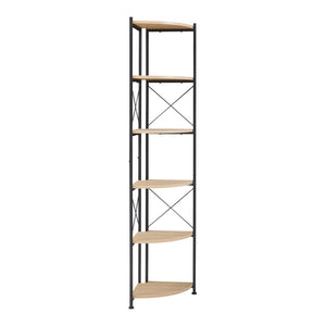Plantehylde Ulfborg 6 hylder 160x30x30 cm sort/eg-look [en.casa]