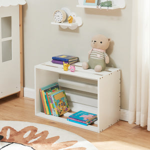 Sidebord Rønde 43x64x33 cm hvid [en.casa]