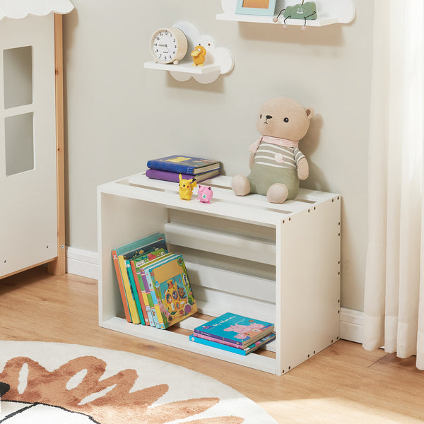 Sidebord Rønde 43x64x33 cm hvid [en.casa]