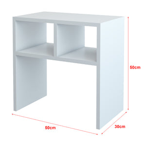 Sidebord Ravnsborg 50x50x30 cm hvid [en.casa].