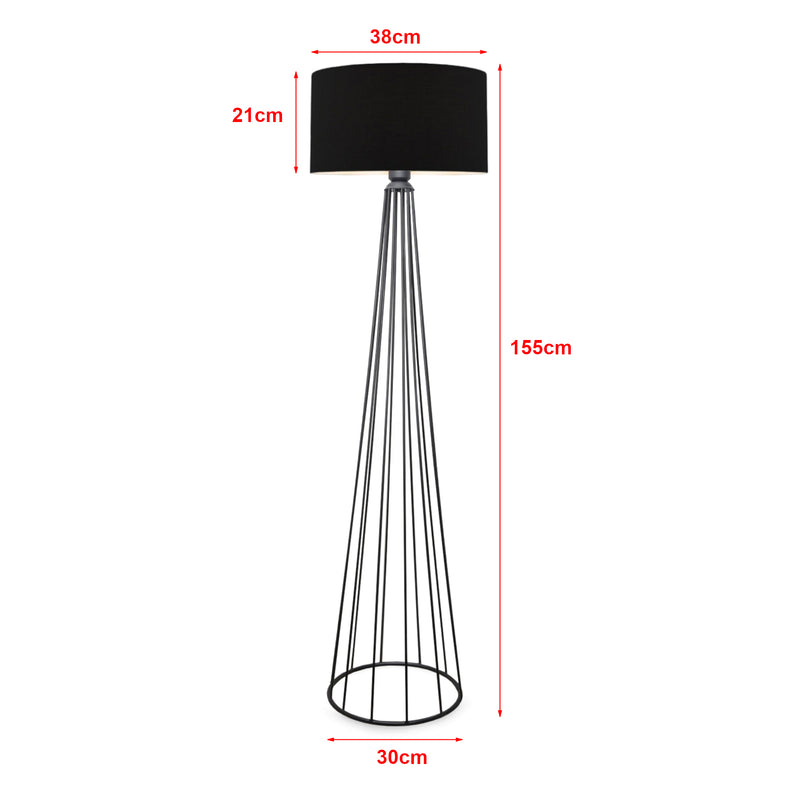 Målskitse Gulvlampe Neath antracit/sort [lux.pro].