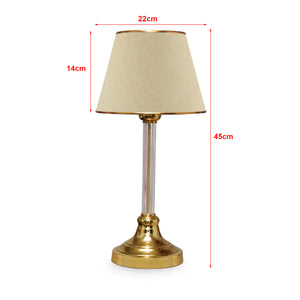 Bordlampe Paisley 1xE27 Beige / messingfarvet [lux.pro].