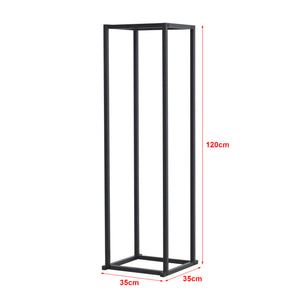 Brændereol Tibro stål 35x35x120 cm sort [en.casa]