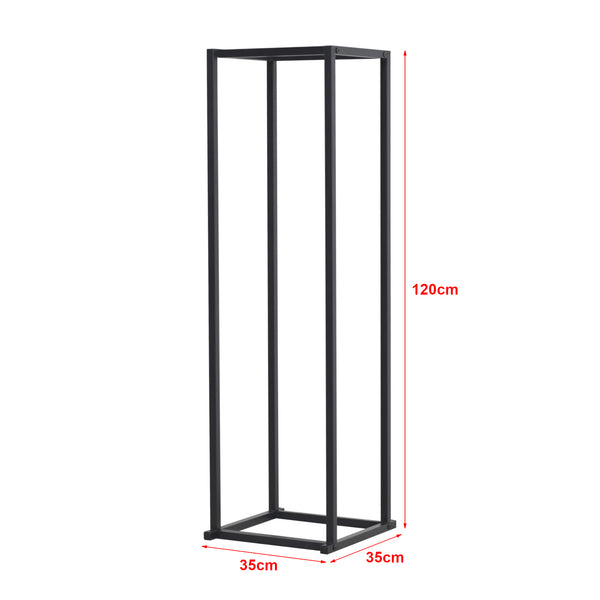 Brændereol Tibro stål 35x35x120 cm sort [en.casa]