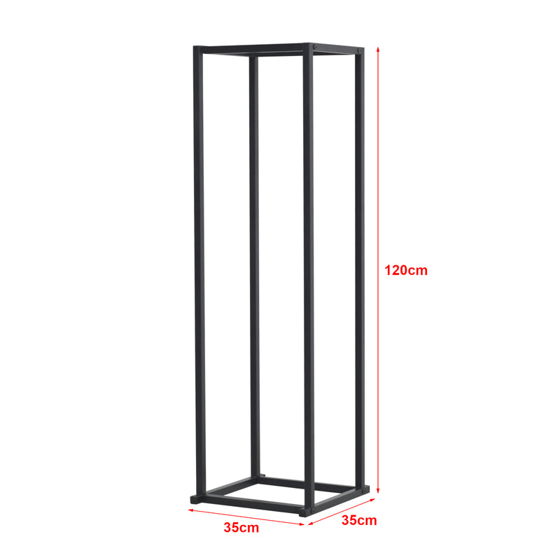 Målskitse Brændereol Tibro stål 35x35x120 cm sort [en.casa]