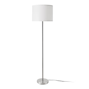 Tamworth gulvlampe E27 sølv tekstil [lux.pro].