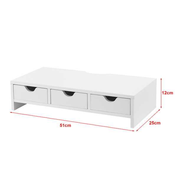 Skærmstativ Ruovesi 12x51x25cm Hvid [en.casa].