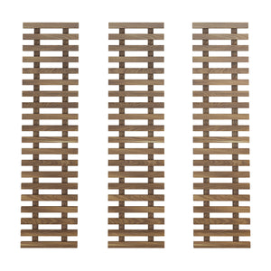 Herwijnen blomsterkrukke væghylde sæt af 3 100x24cm mørkt træ [en.casa]