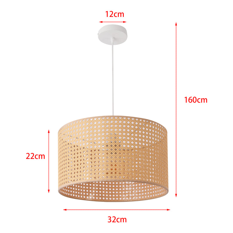 Målskitse Pendellampe Shrewsbury Beige / Weiß [lux.pro]