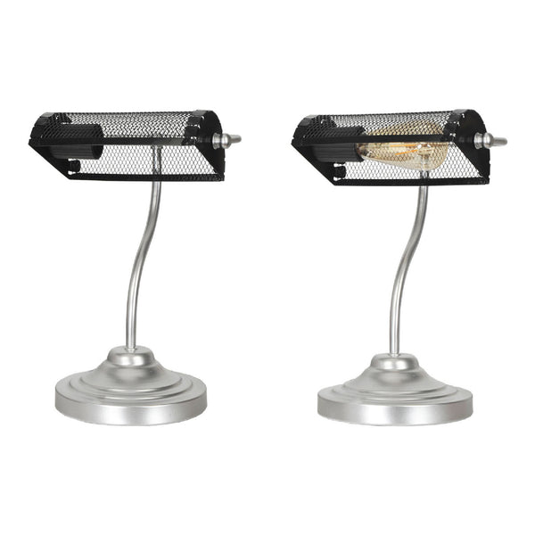 Bordlampe Ditton sølv/sort [lux.pro]