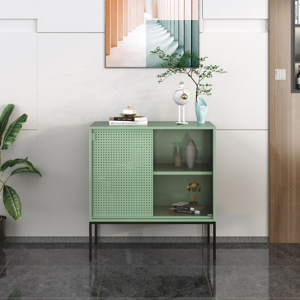 Skænk Eidsvoll 80x45x85cm grøn [en.casa].