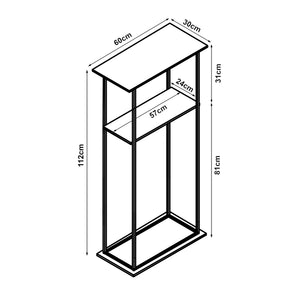 Turku brændereol med hylder 60x30x112cm [en.casa].