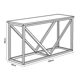 Vaasa brændereol med sæde 100x30x50cm [en.casa].
