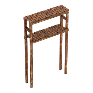 Vaskemaskinehylde Kinnula 120x70x20cm Mørkt træ [en.casa].