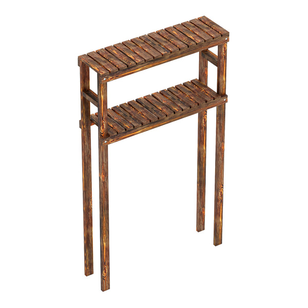 Vaskemaskinehylde Kinnula 120x70x20cm Mørkt træ [en.casa].