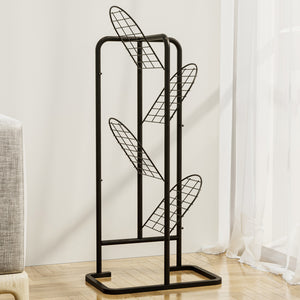 Blomstativ Pedersöre 83x52x25cm Sort [en.casa]