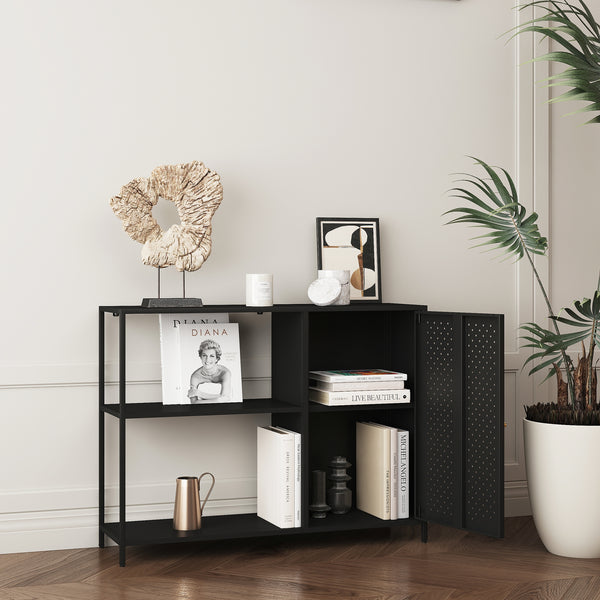 Skabereol Viitasaari Metal Sort [en.casa]
