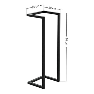 Loppa håndklædestang 70x25x20 cm sort [en.casa].