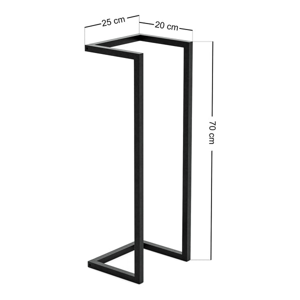 Loppa håndklædestang 70x25x20 cm sort [en.casa].