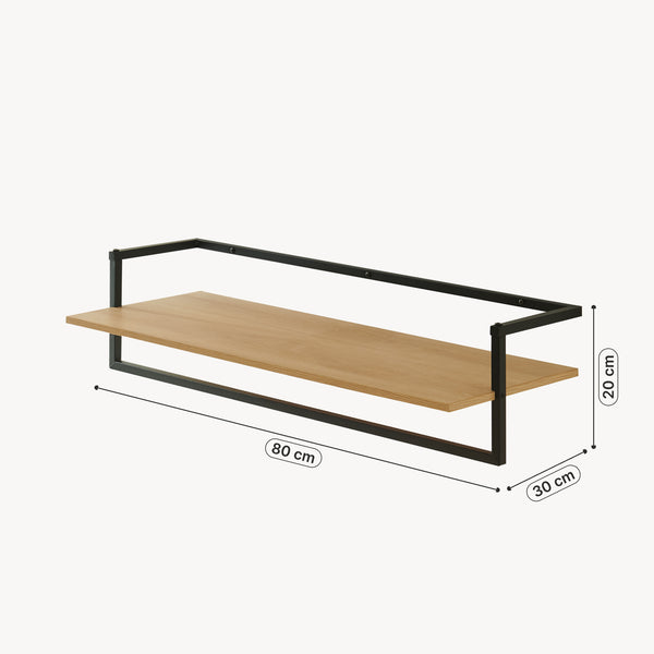 Vægknagerække Evje 80x30x20cm træfarver/sort [en.casa].