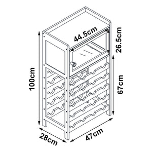 Vinreol Gjerstad 100x47x28cm bambus natur [en.casa].