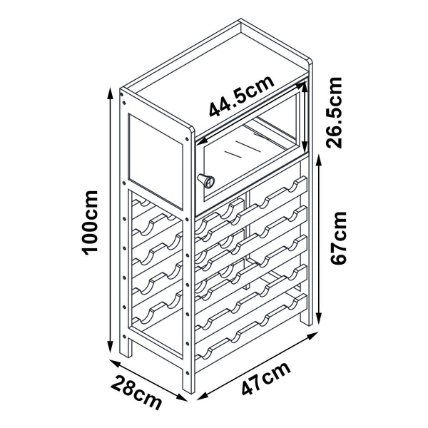 Vinreol Gjerstad 100x47x28cm bambus natur [en.casa].