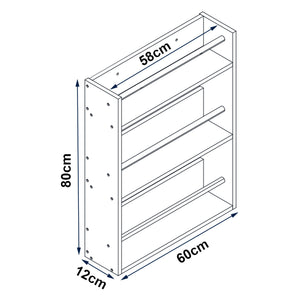 Væghylde Hareid 80x60x12cm bambus [en.casa].