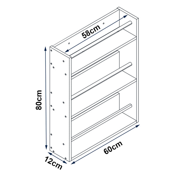 Væghylde Hareid 80x60x12cm bambus [en.casa].