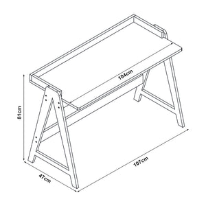 Härryda bambusskrivebord 107x47x81 cm natur [en.casa].
