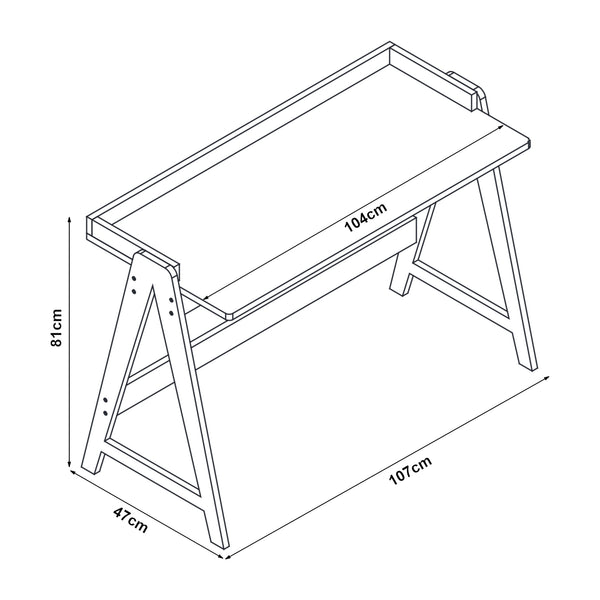 Härryda bambusskrivebord 107x47x81 cm natur [en.casa].