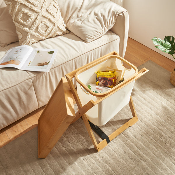 Hattfjelldal picnicbord 53x48x32cm bambus [en.casa].