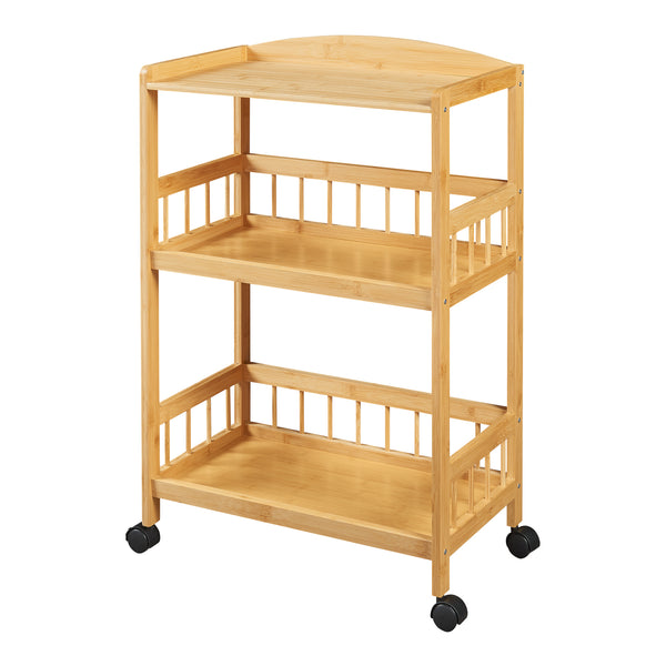 Serveringsvogn Huddinge 80x53x30 cm bambus [en.casa]