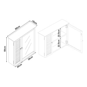 Karlsøy spejlkabinet 50x60x15cm hvid [en.casa].
