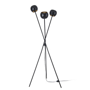 Gulvlampe Nykvarn 3-lys metal sort [lux.pro].
