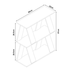 Sidebord Nome 60x22x57cm egetræslook [en.casa].